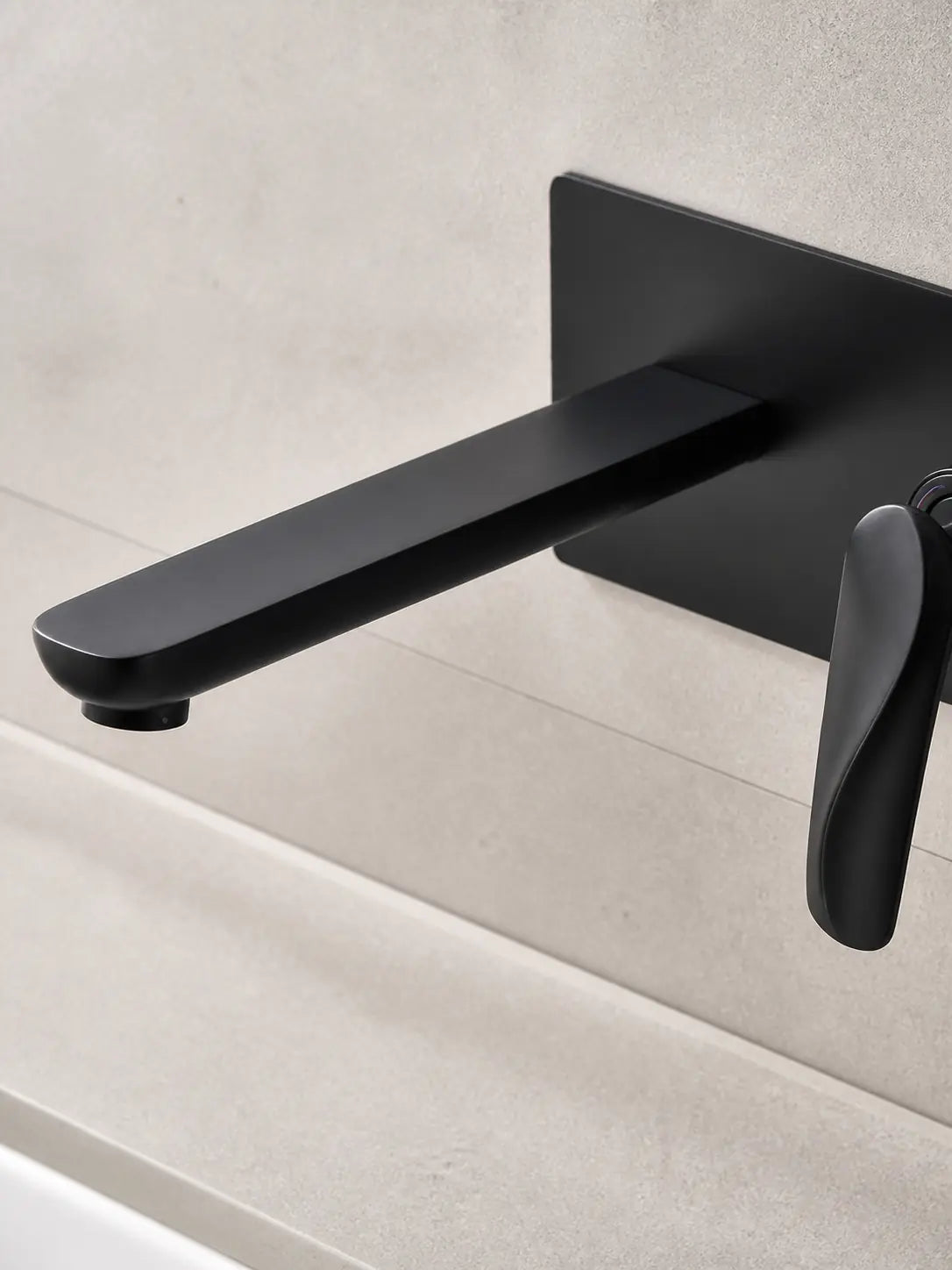 BBBIDET 72 Series wall mounted basin faucet in matte black - view 04
