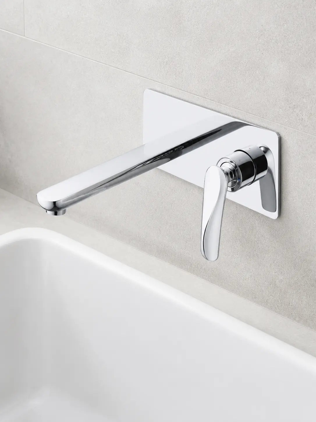 BBBIDET 72 Series wall mounted basin faucet in polished chrome - view 02