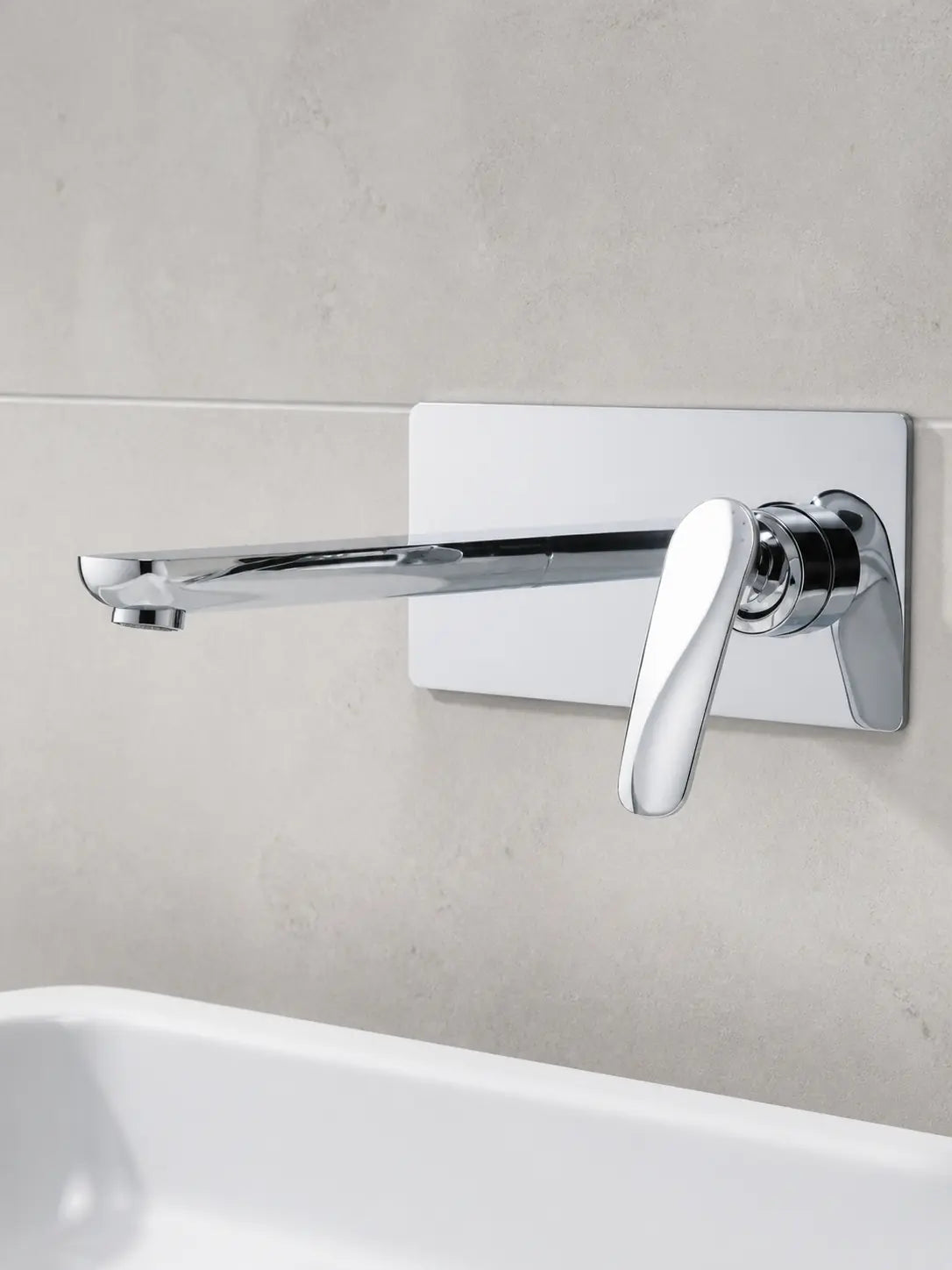 BBBIDET 72 Series wall mounted basin faucet in polished chrome - view 04