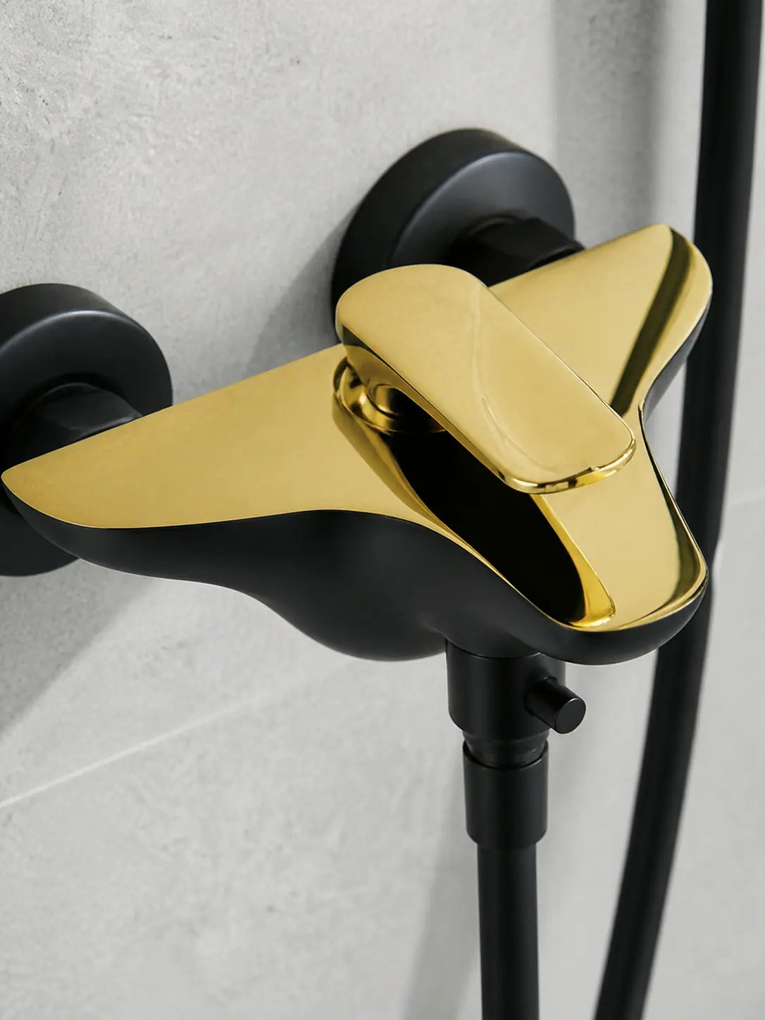 BBBIDET 72 Series wall mounted bath shower mixer in black gold - view 05