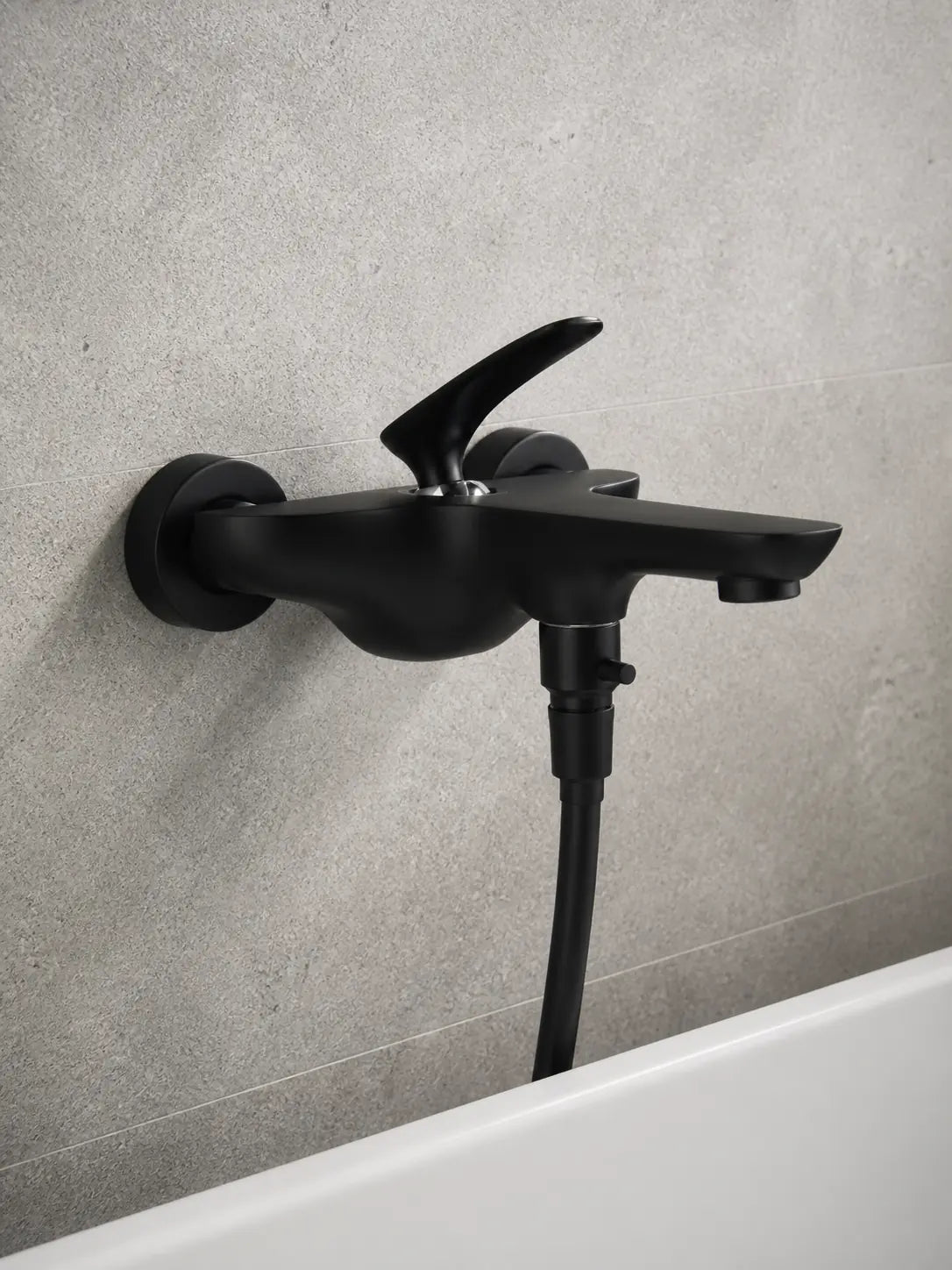 BBBIDET 72 Series wall mounted bath shower mixer in matte black - view 02