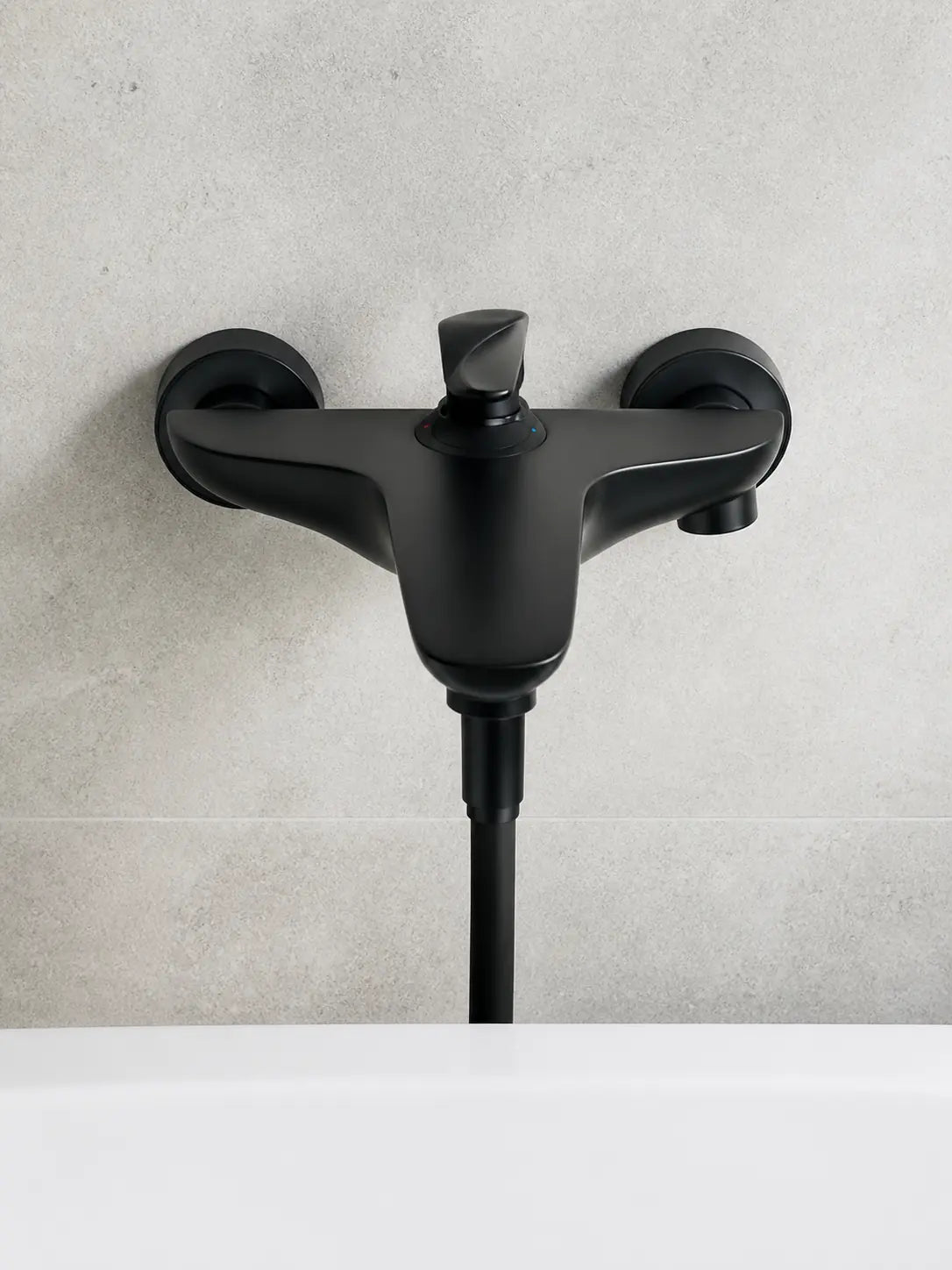 BBBIDET 72 Series wall mounted bath shower mixer in matte black - view 03
