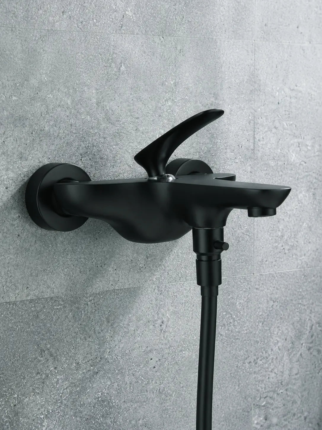 BBBIDET 72 Series wall mounted bath shower mixer in matte black - view 06