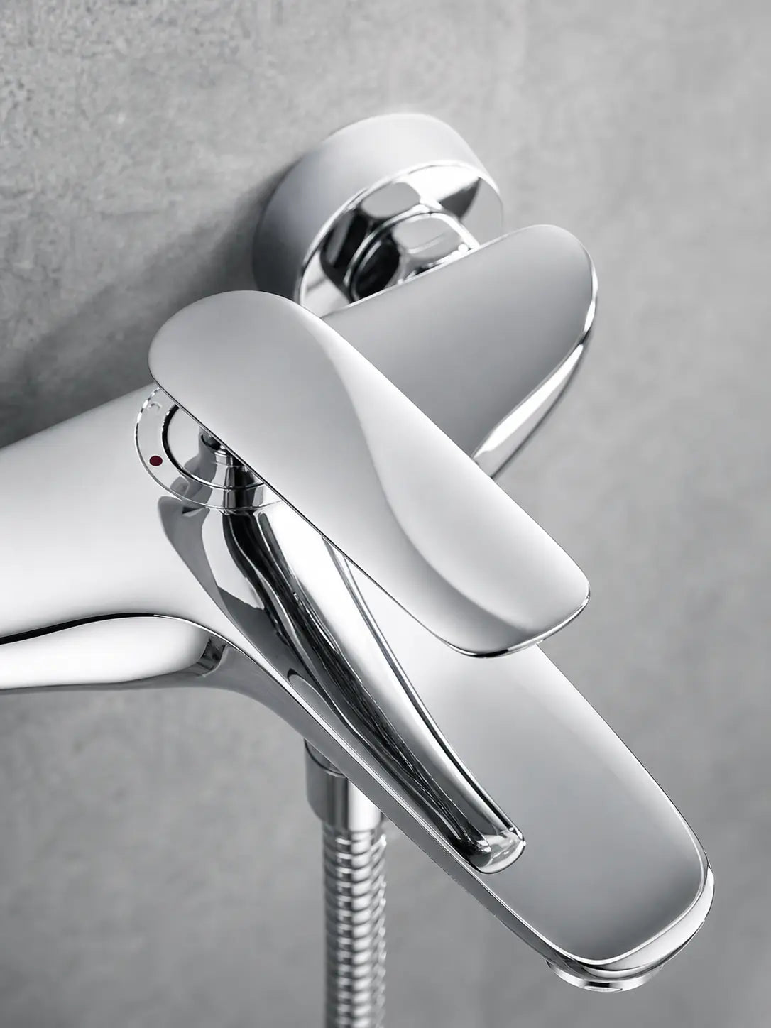 BBBIDET 72 Series wall mounted bath shower mixer in polished chrome - view 05