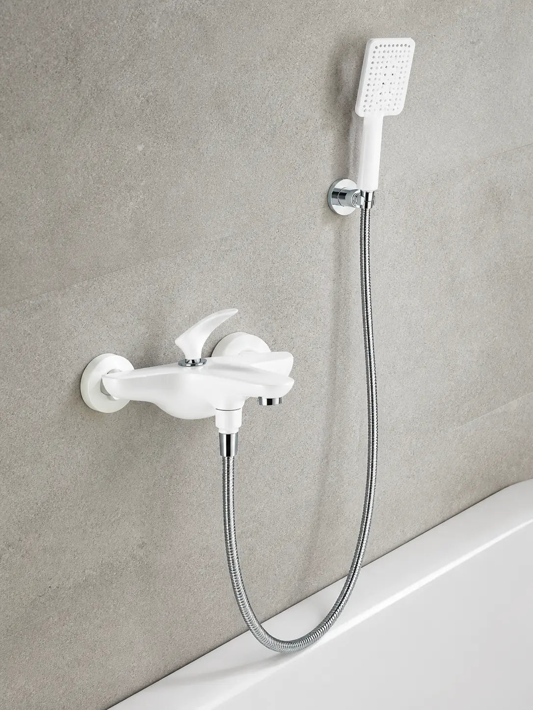 BBBIDET 72 Series wall mounted bath shower mixer in white - view 02