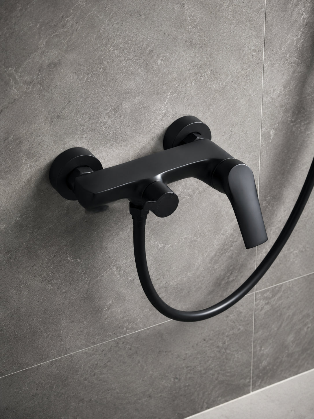 BBbidet 73 Series wall mounted bath shower mixer in matte black finish