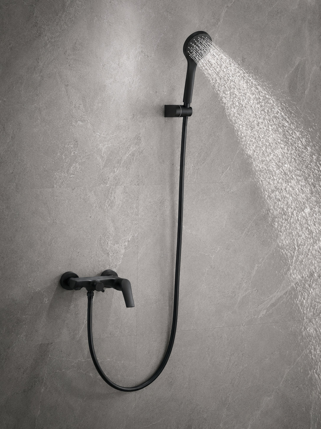 BBbidet 73 Series wall mounted hand shower set in matte black finish