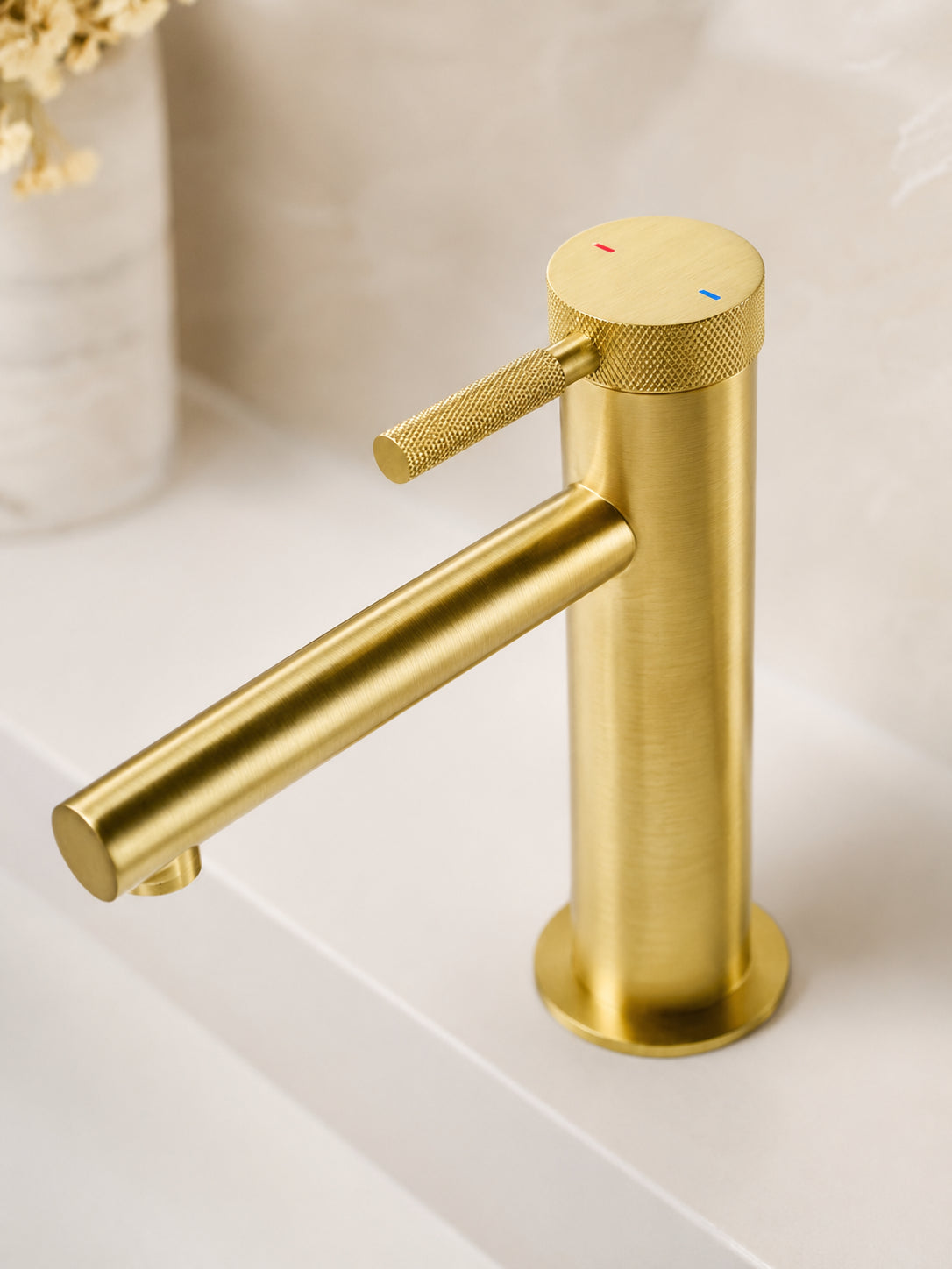BBbidet 7601 basin faucet in brushed gold finish detail