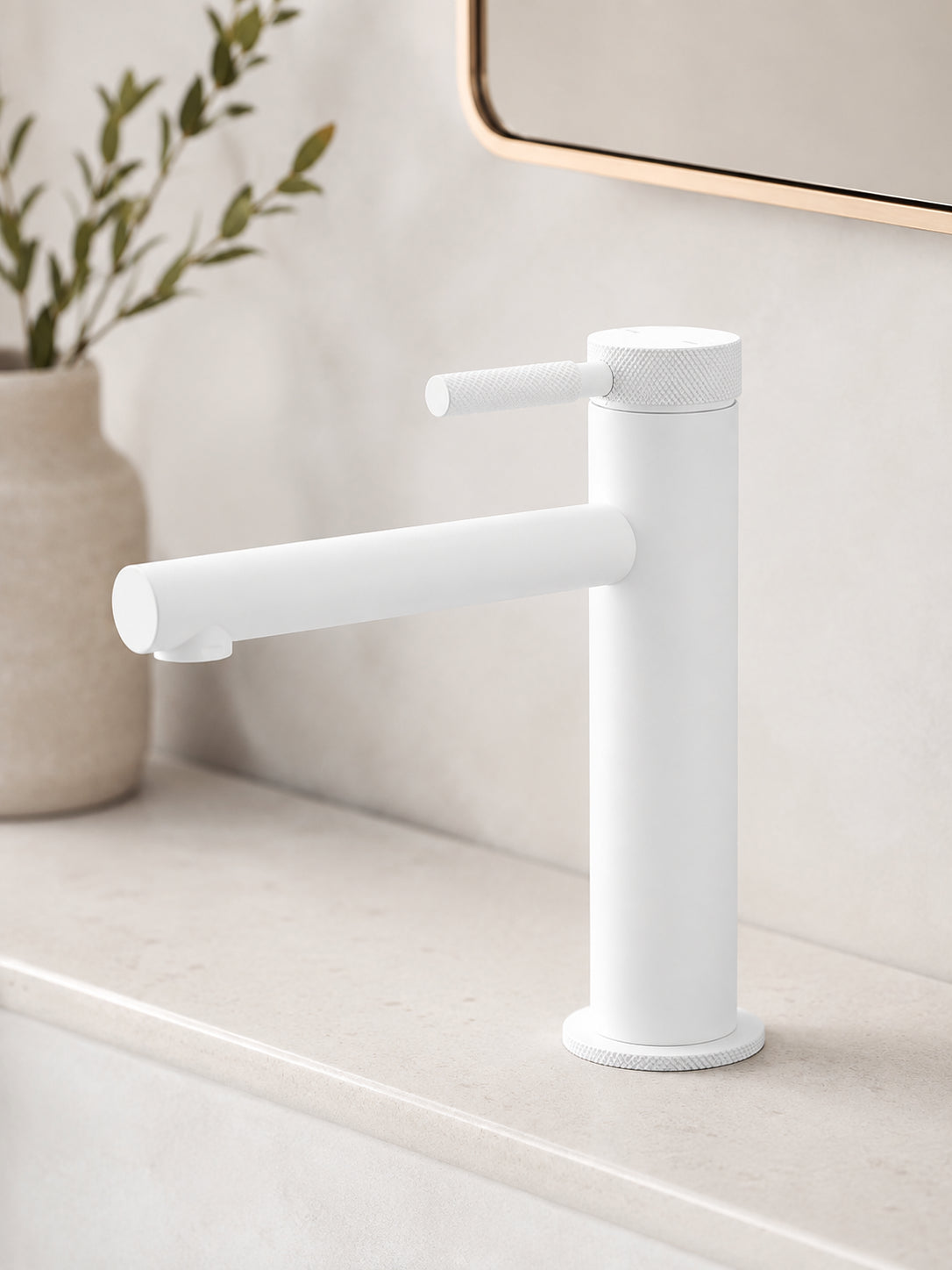 BBbidet 7601 single handle basin faucet in matte white finish