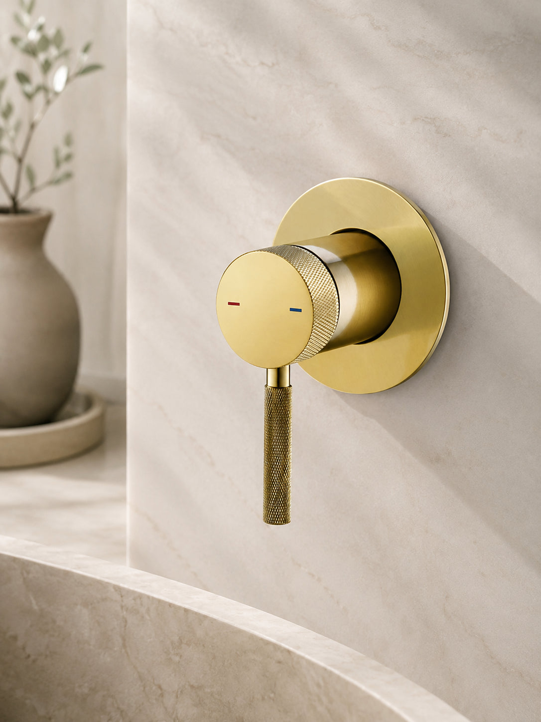 BBbidet 7608 concealed shower mixer valve in brushed gold finish