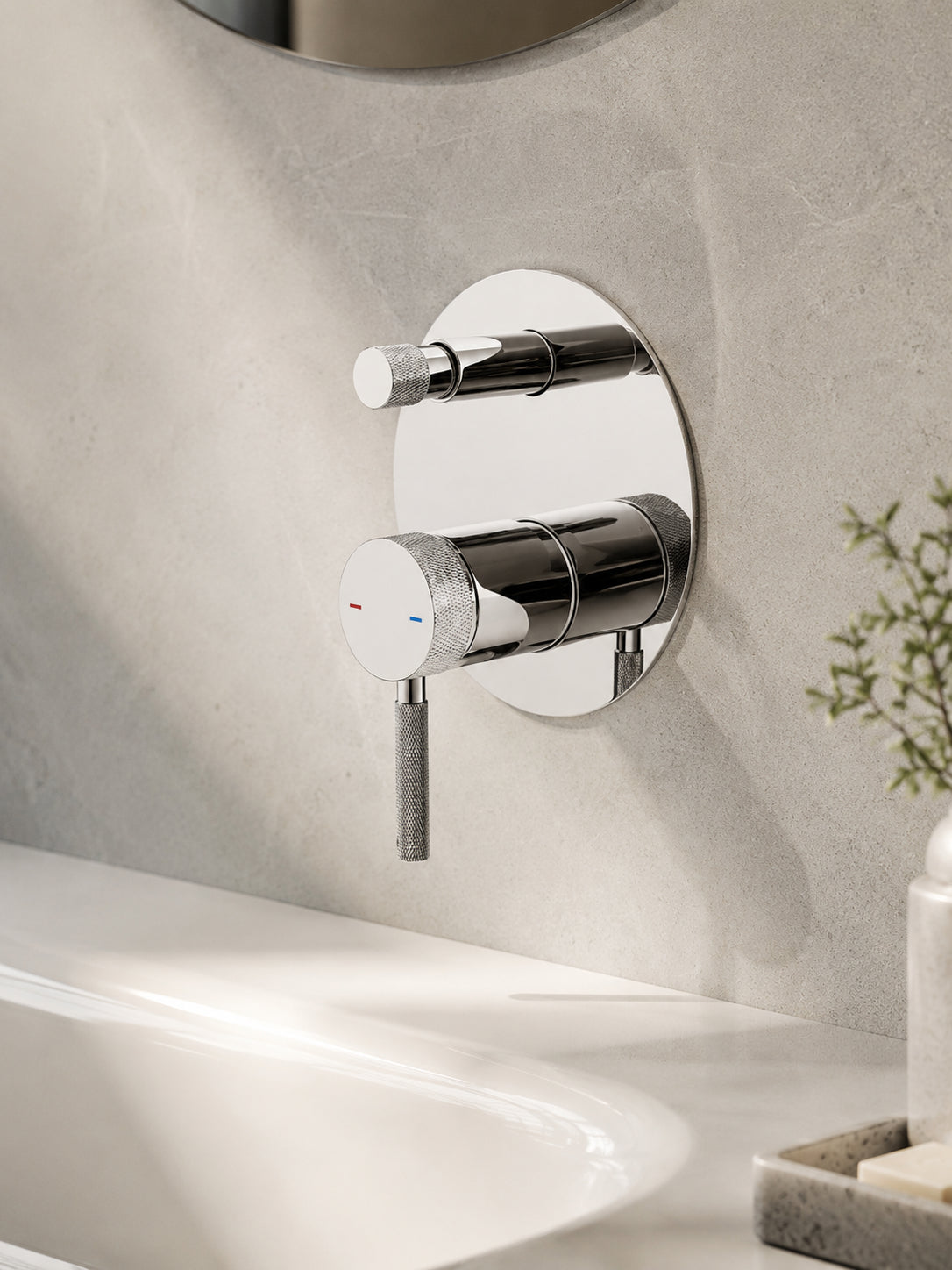BBbidet 7609 concealed shower mixer and diverter in polished chrome finish