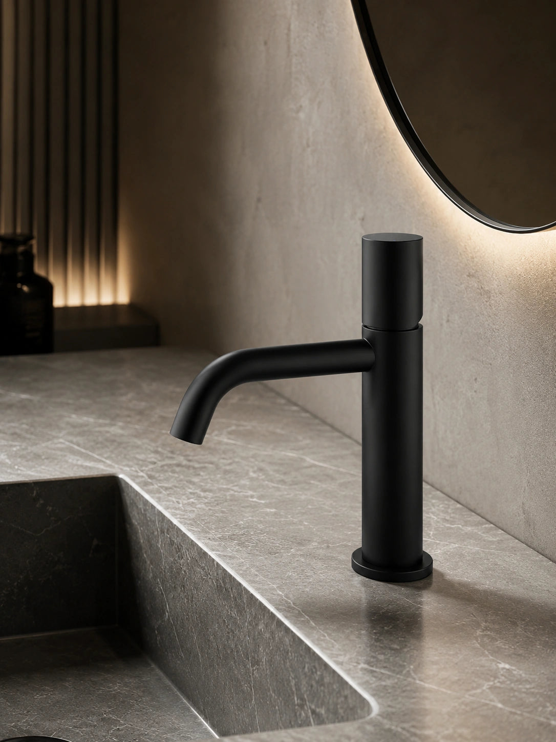 BBbidet 7701B matte black modern bathroom basin faucet