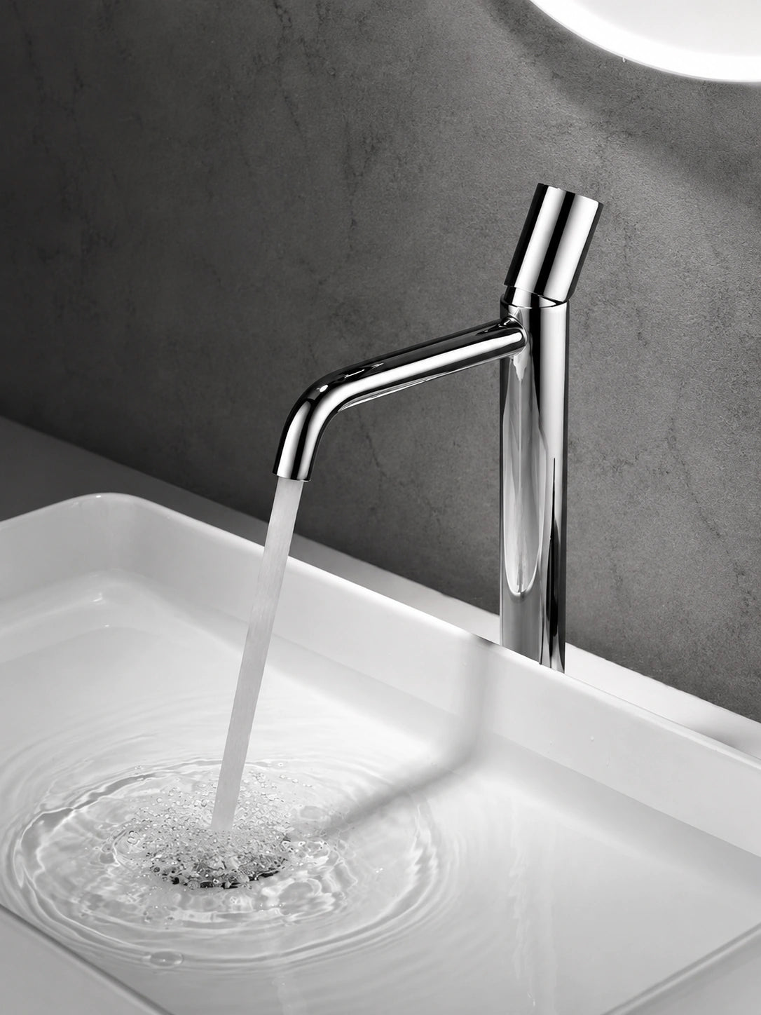 BBbidet 7701G tall polished chrome vessel basin mixer lifestyle view