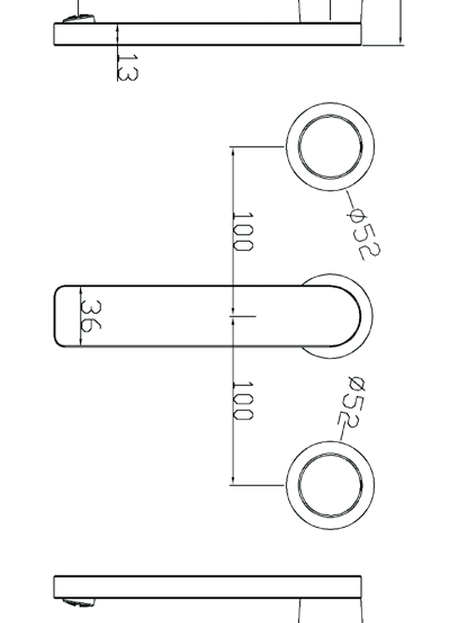 bbbidet 7807 three-hole basin mixer technical dimensions