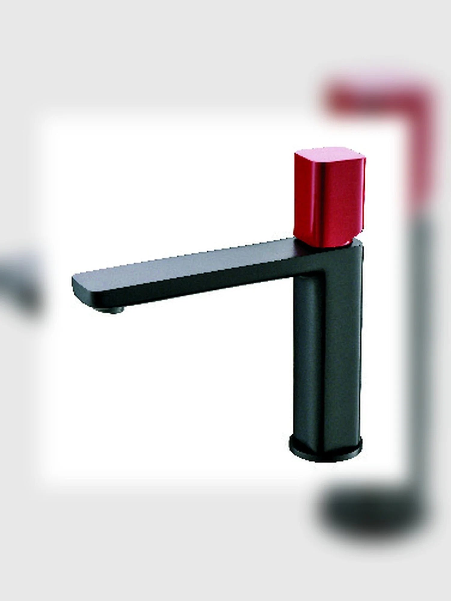 BBbidet 7901 single handle basin faucet black and red finish