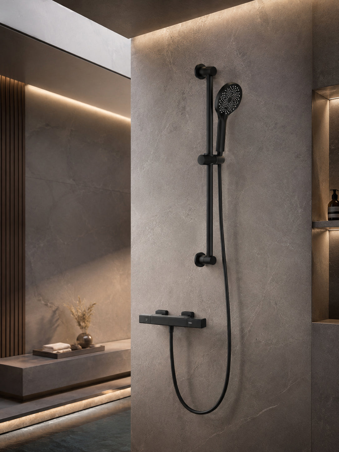BBbidet 7902Y bathtub shower mixer in black finish