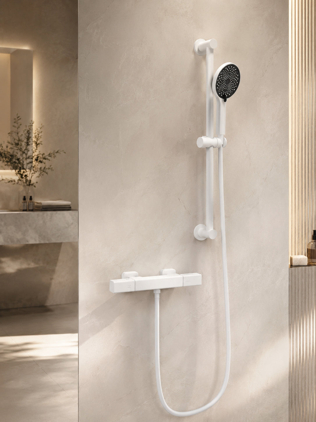 BBbidet 7902Y bathtub shower mixer in white finish