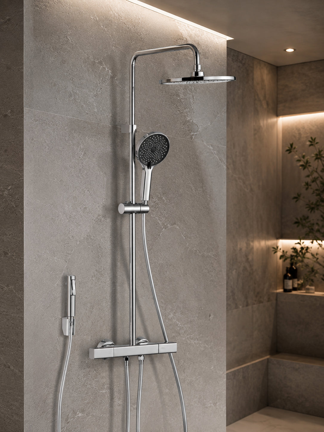 BBbidet 7909 rain shower system in chrome finish