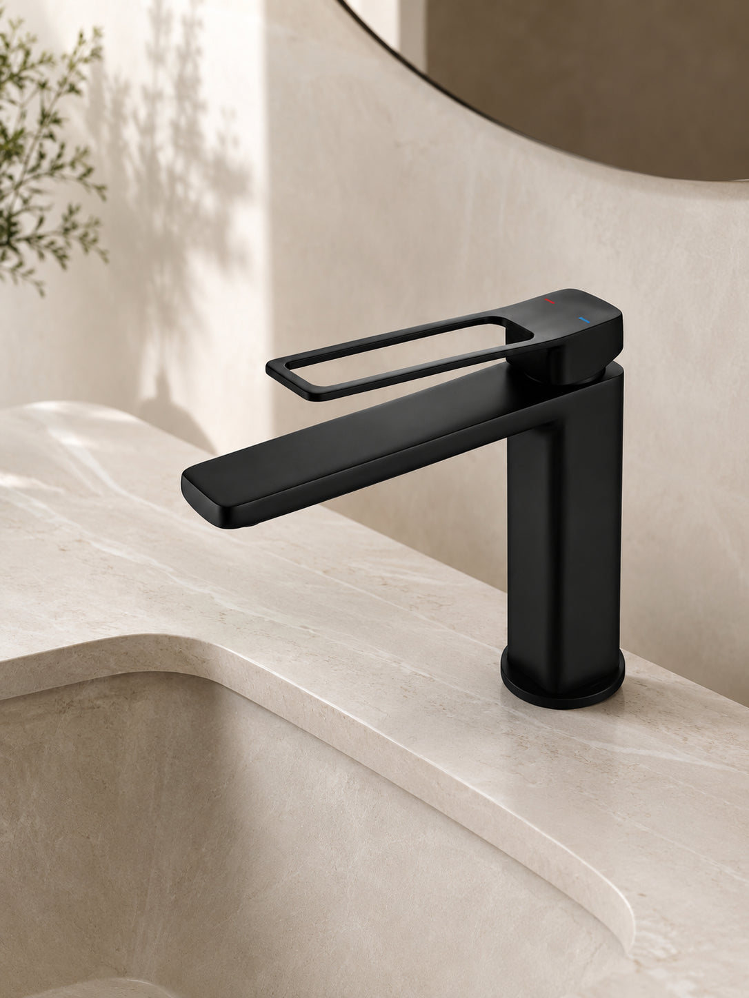BBbidet 7911 open lever basin faucet in white finish
