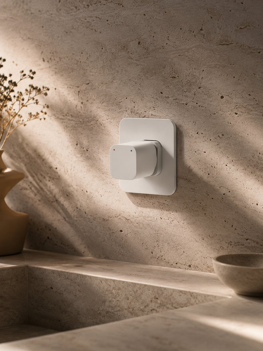 BBbidet 79A1 concealed shower mixer in white finish