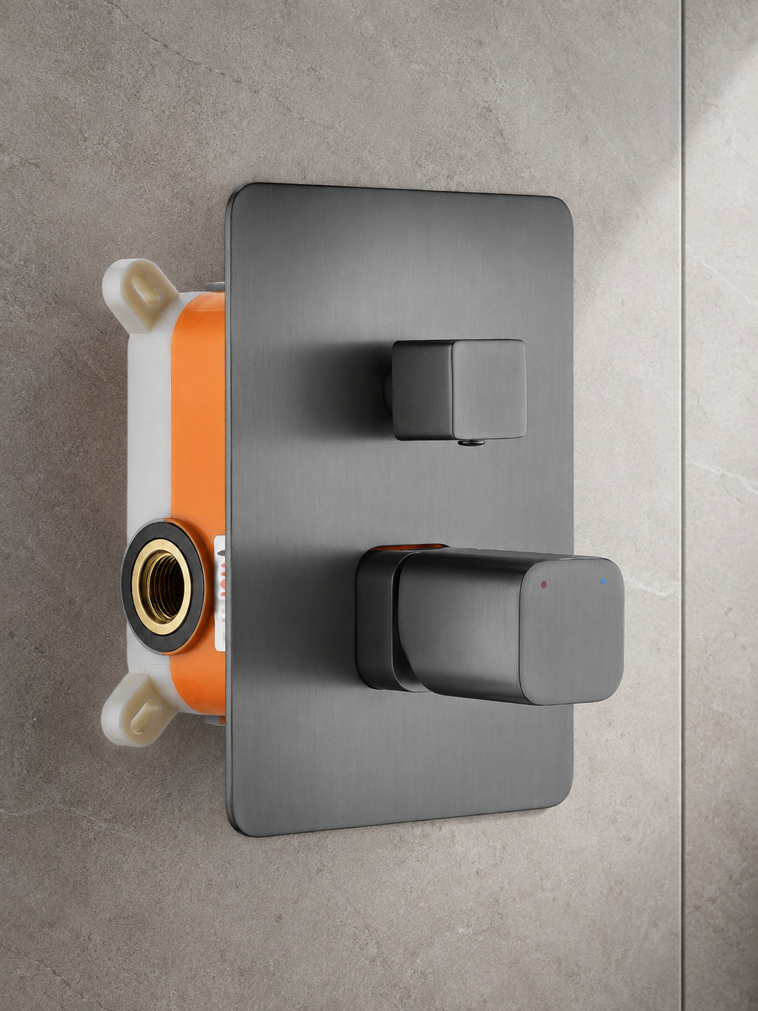 BBbidet 79A2 two function concealed shower mixer in brushed gunmetal finish