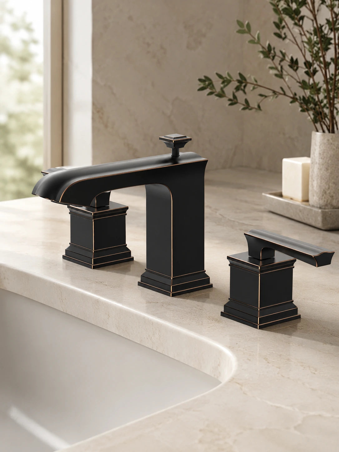 BBbidet 80807 oil rubbed bronze widespread bathroom basin faucet