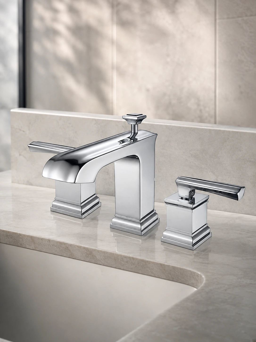 BBbidet 80807 polished chrome widespread bathroom basin faucet