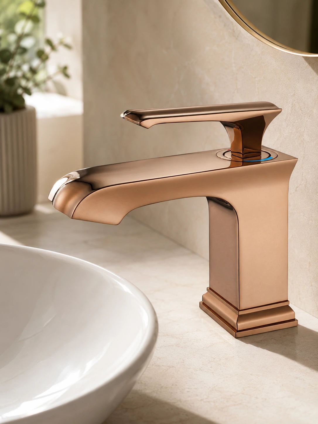 BBbidet 86801 rose gold single hole bathroom basin faucet