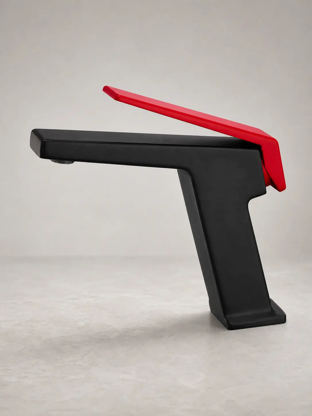 bbbidet 93 Series 9301 basin faucet in black red - studio view