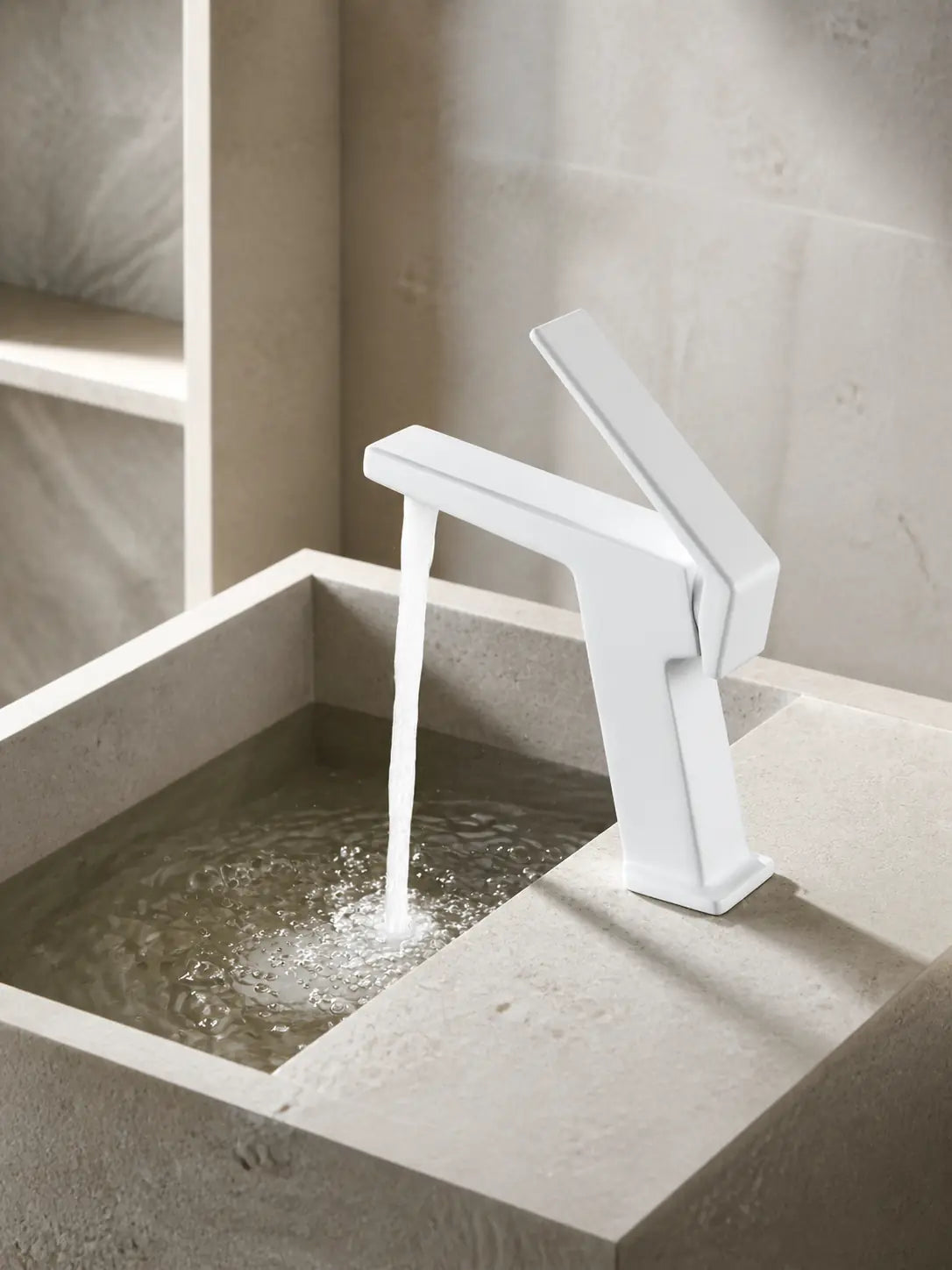 bbbidet 93 Series 9301 basin faucet in white - lifestyle main