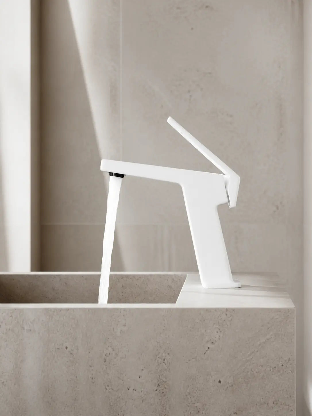 bbbidet 93 Series 9301 basin faucet in white - side view