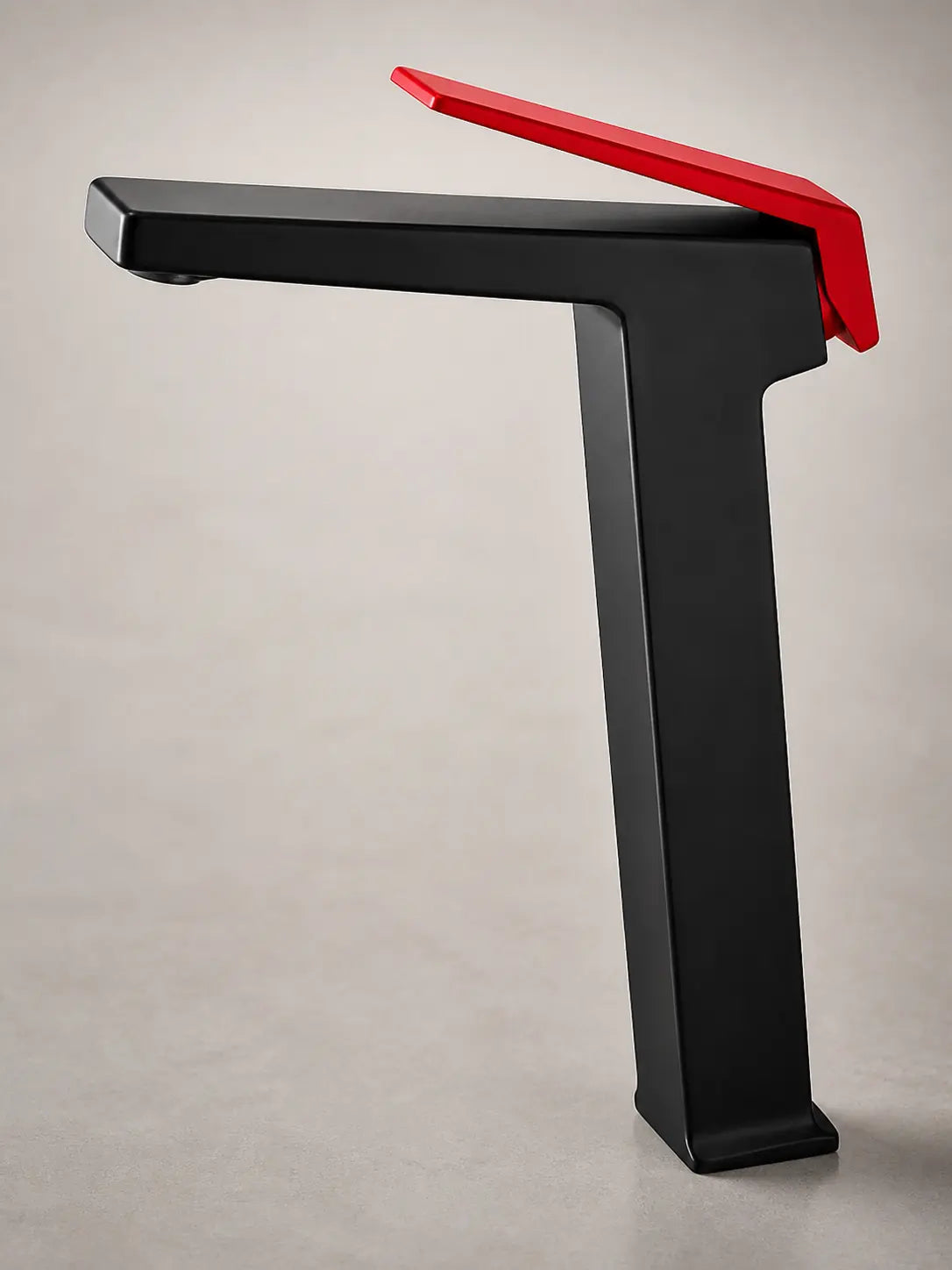 bbbidet 93 Series 9301G basin faucet in black red - studio view