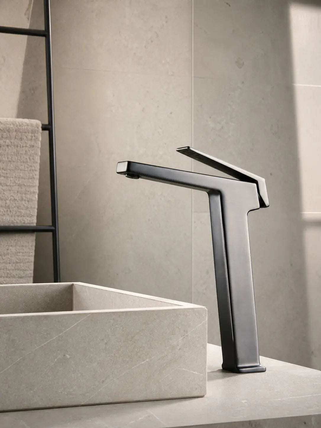bbbidet 93 Series 9301G basin faucet in brushed gunmetal - lifestyle main