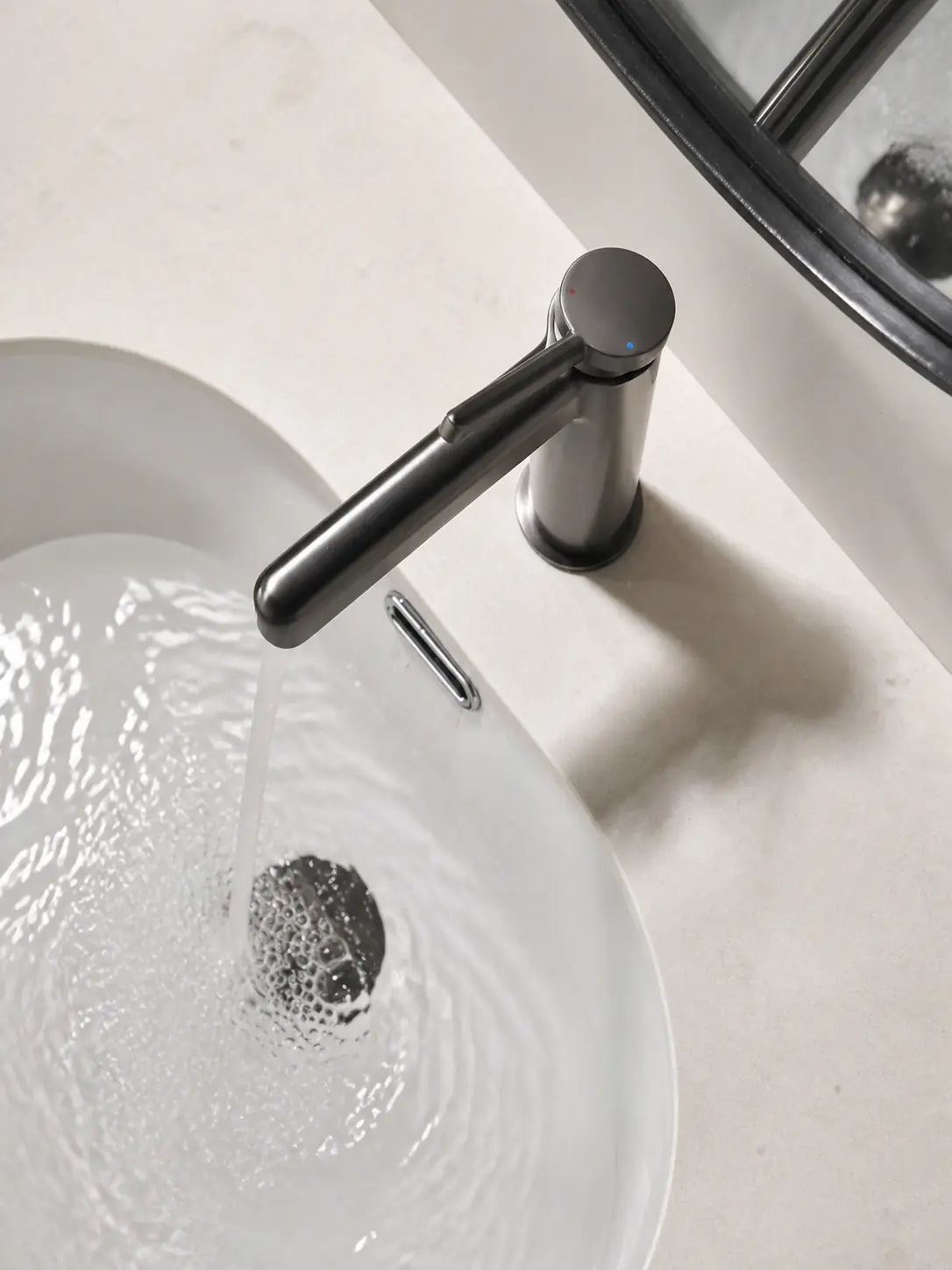 bbbidet 9801 standard brushed gunmetal basin faucet main view