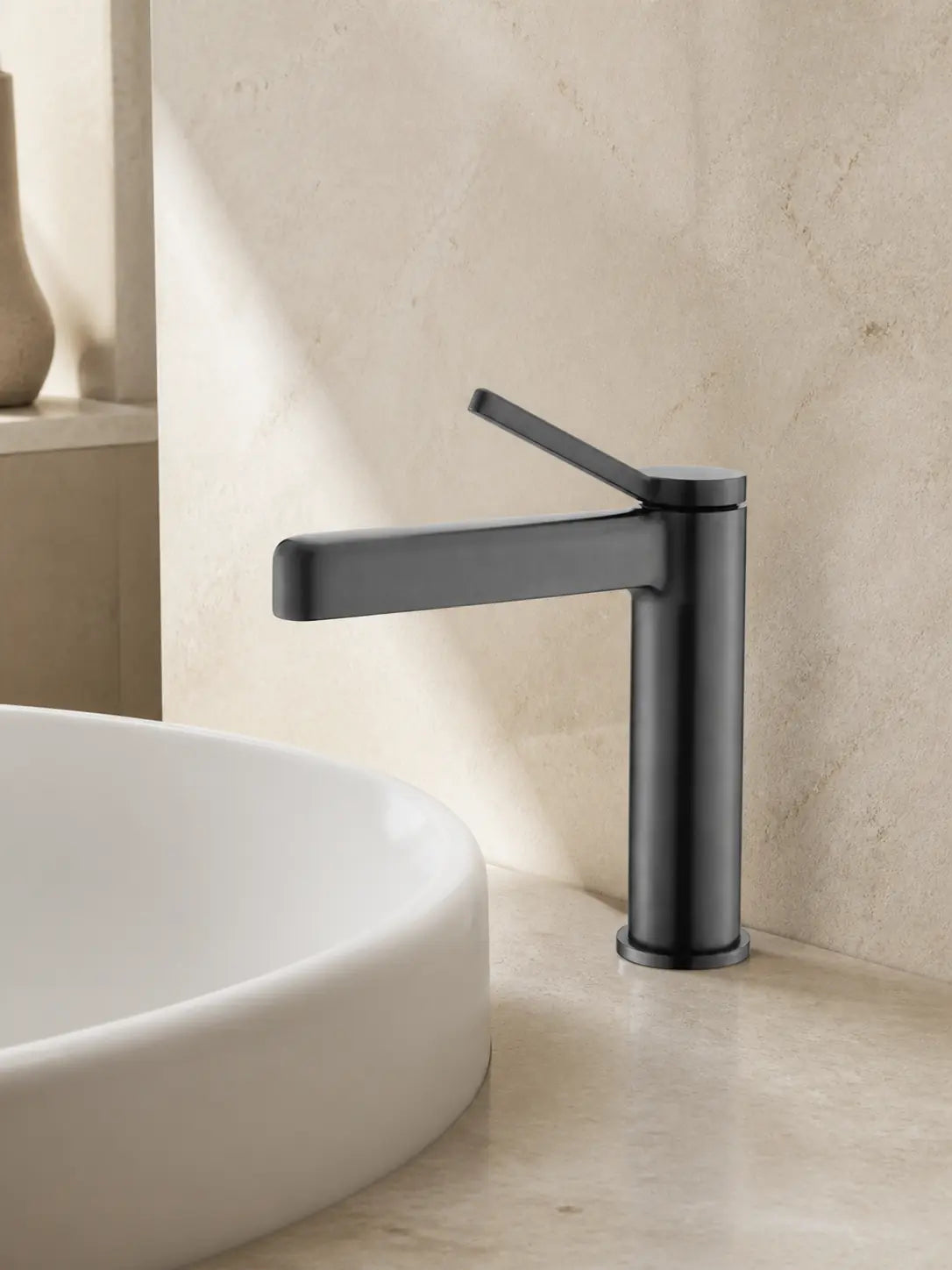 bbbidet 9801 standard brushed gunmetal faucet side view
