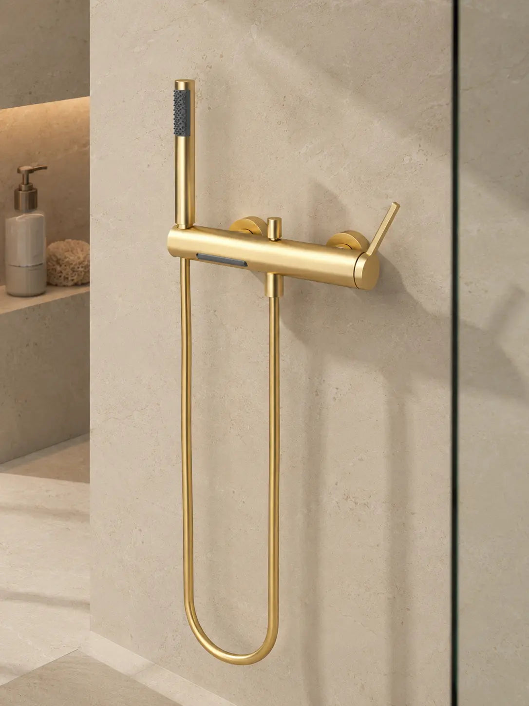 bbbidet 9808 brushed gold mixer and hand shower second view