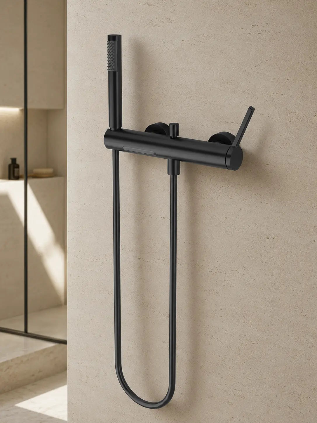 bbbidet 9808 mixer and hand shower detail in matte black