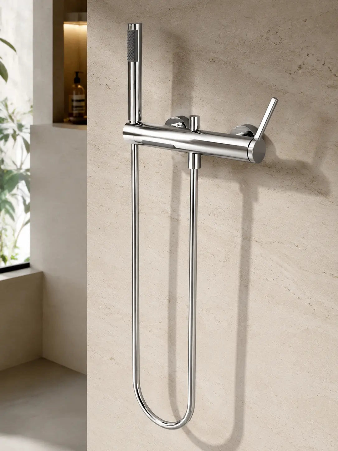 bbbidet 9808 mixer and hand shower detail in polished chrome