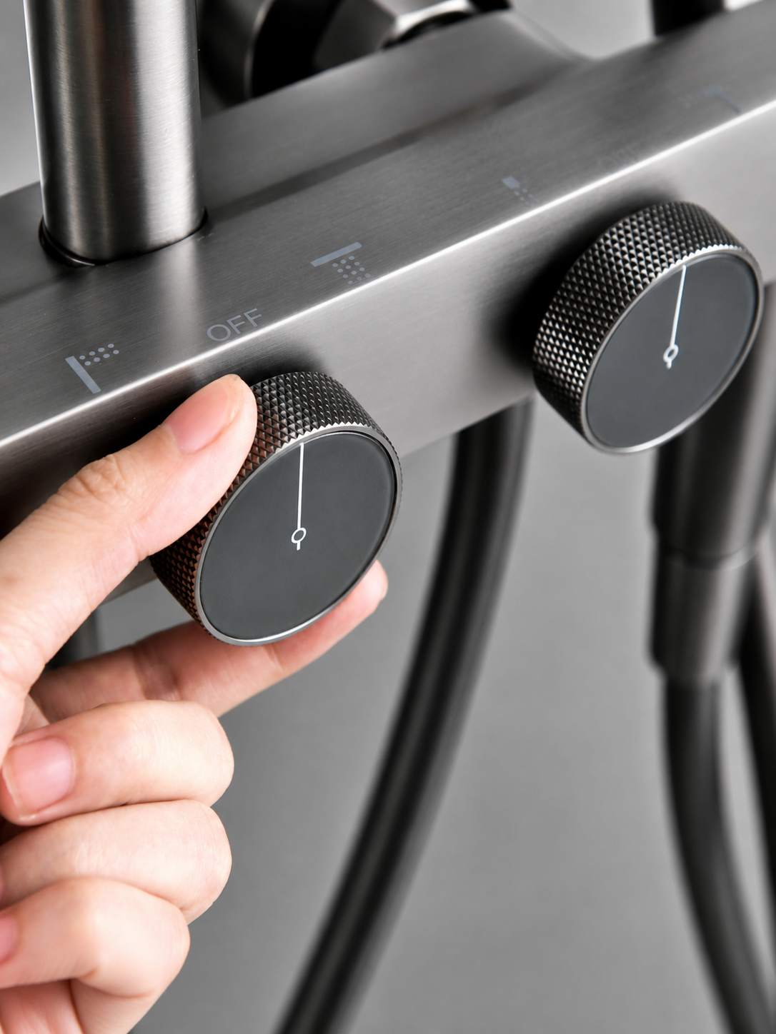 bbbidet 9809 gunmetal grey shower faucet mixer valve control knob