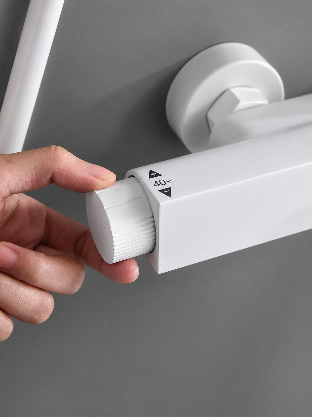 bbbidet 9809 white thermostatic shower faucet safety lock control knob