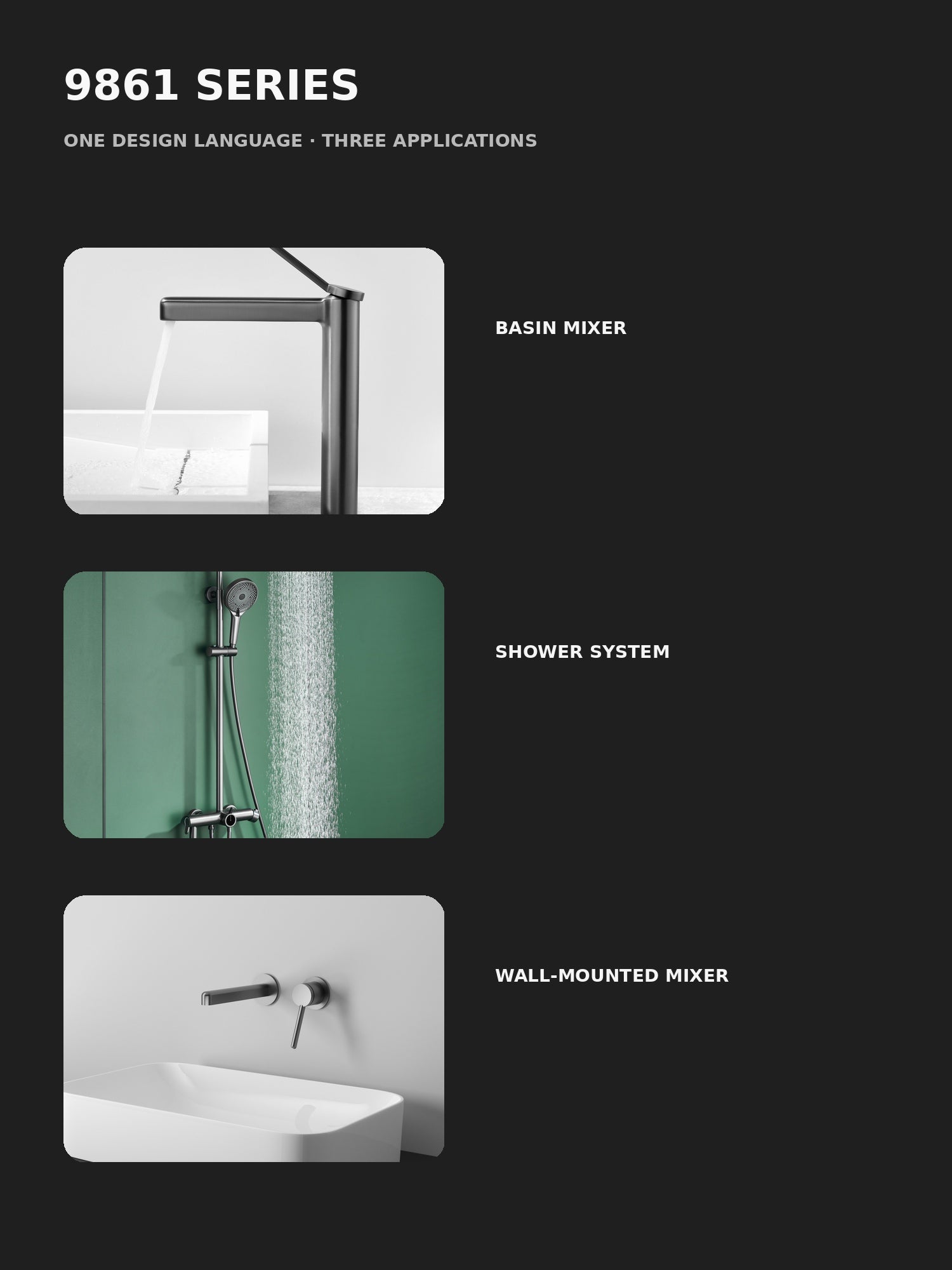 bbbidet 9861 basin shower and wall-mounted collection