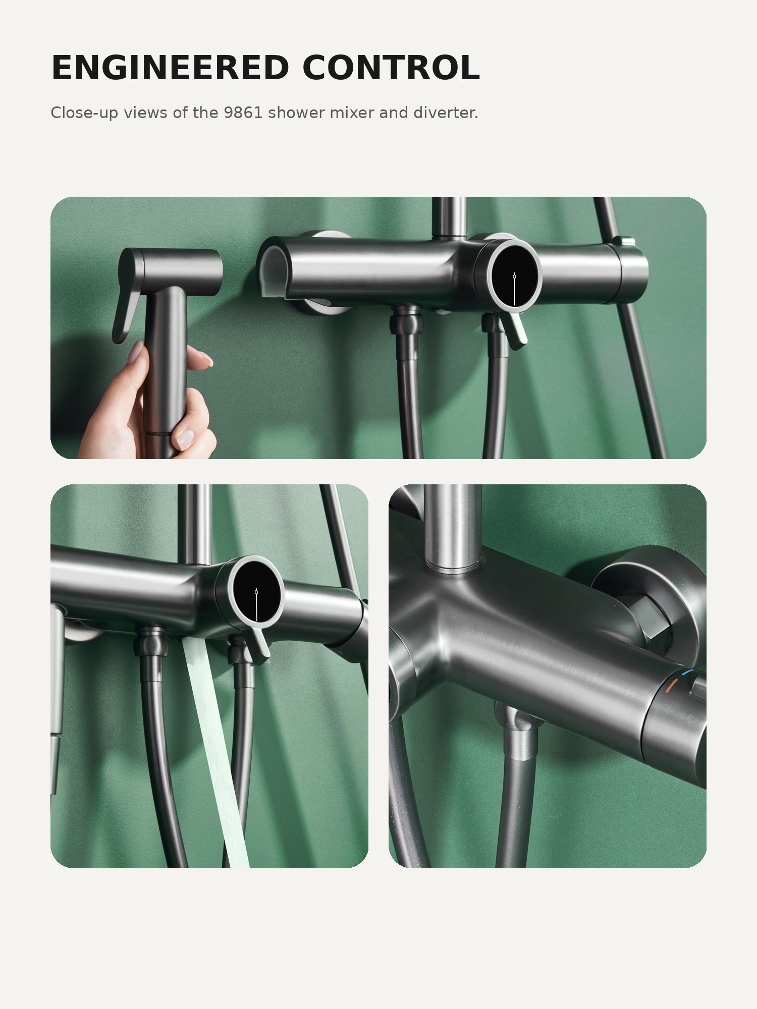 bbbidet 9861 shower controls detail