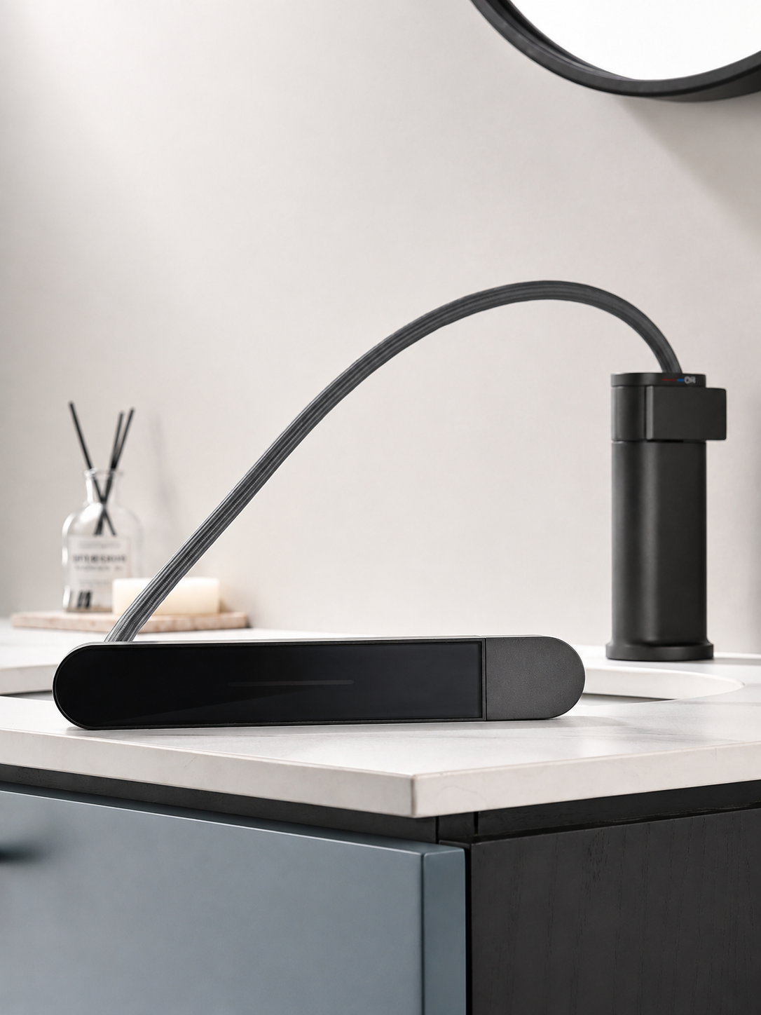 bbbidet C1 matte black pull out hose bathroom sink faucet for vanity
