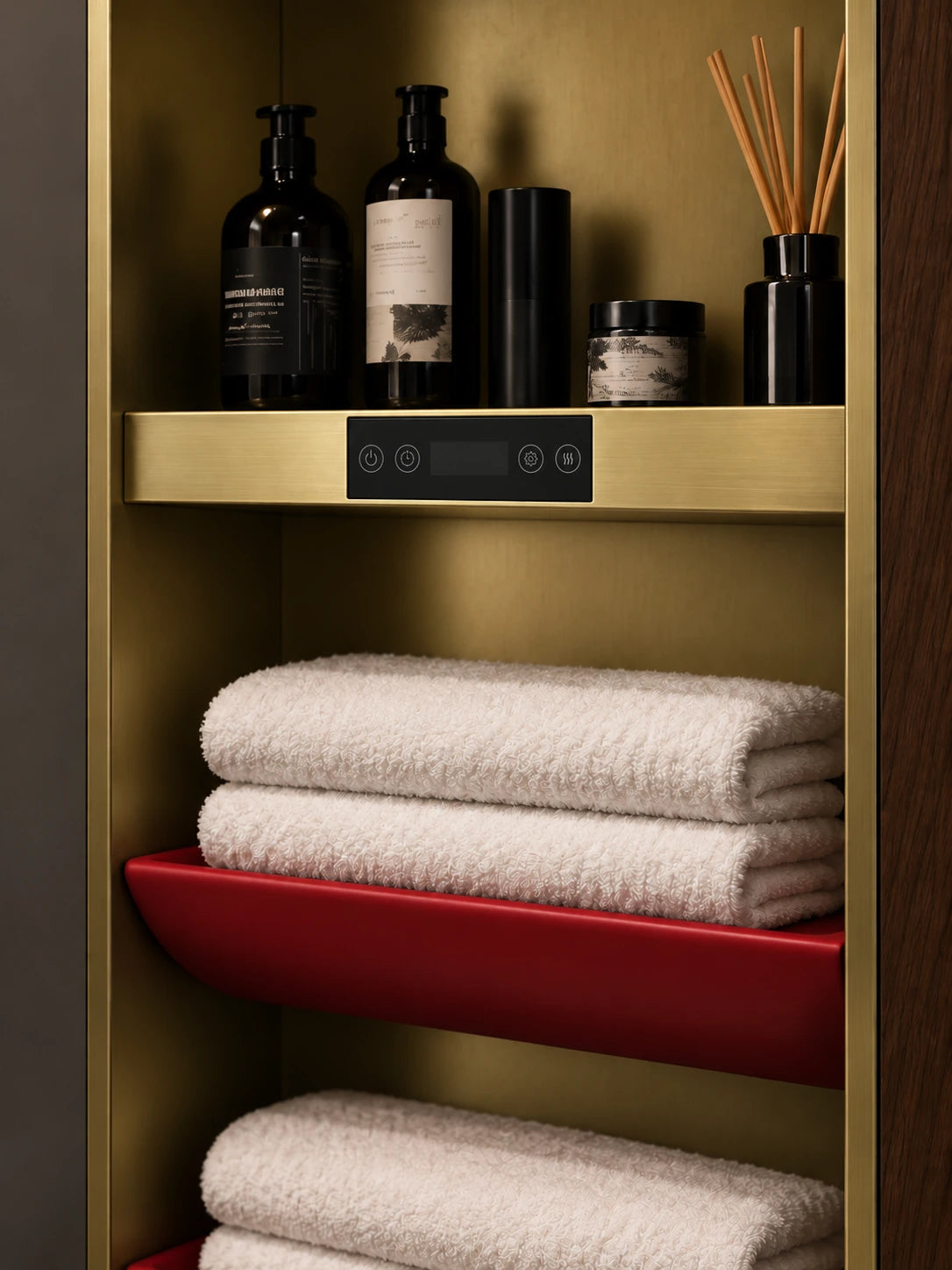 AL501 central control panel and gold finish detail
