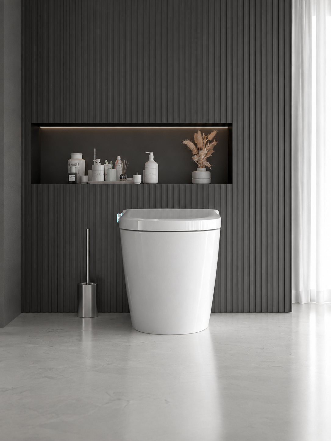 bbbidet family care p-trap smart bidet toilet with automatic urine testing and urinalysis technology featuring heated seating and gentle feminine wash