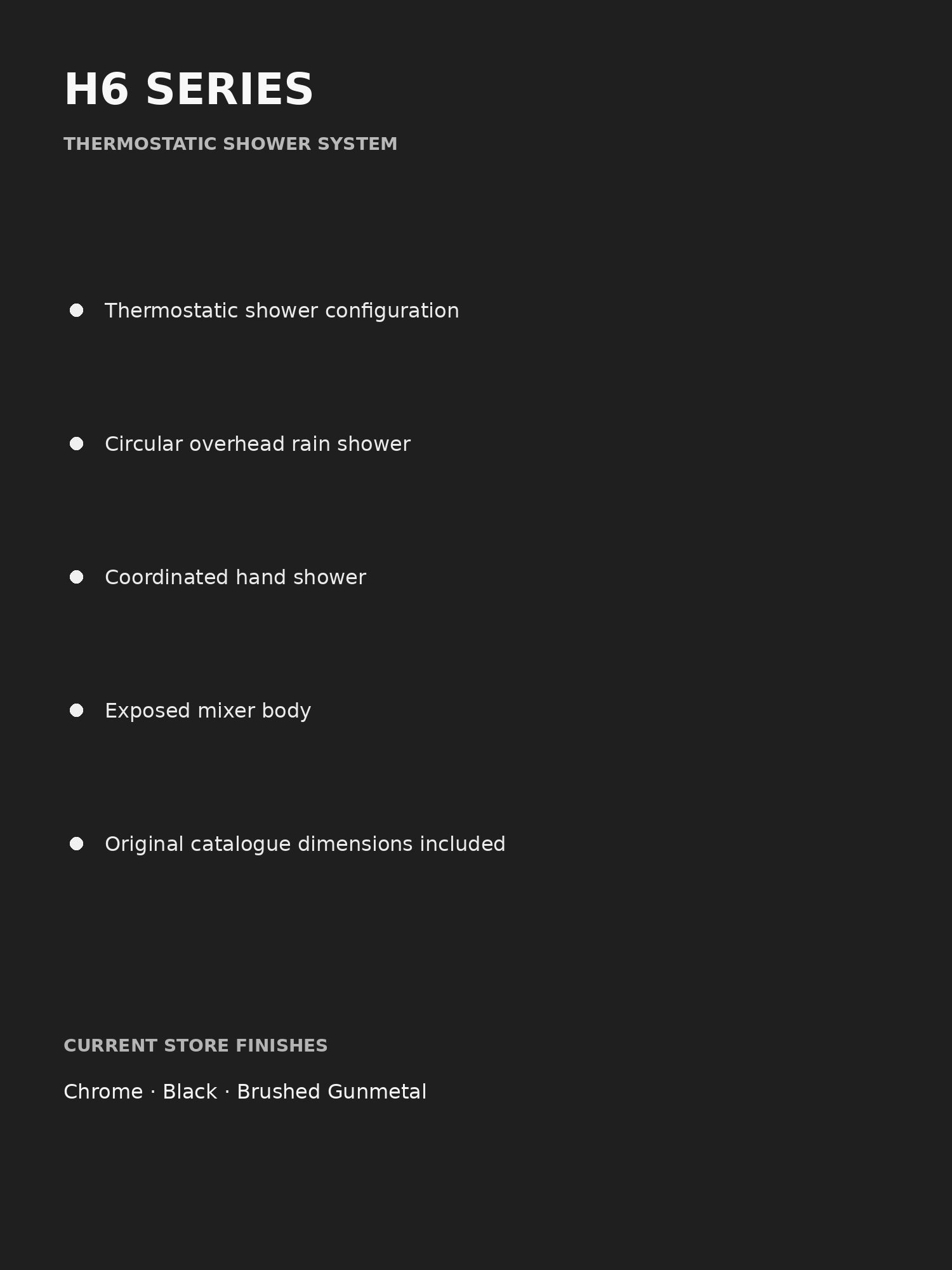 bbbidet H6 thermostatic shower feature summary