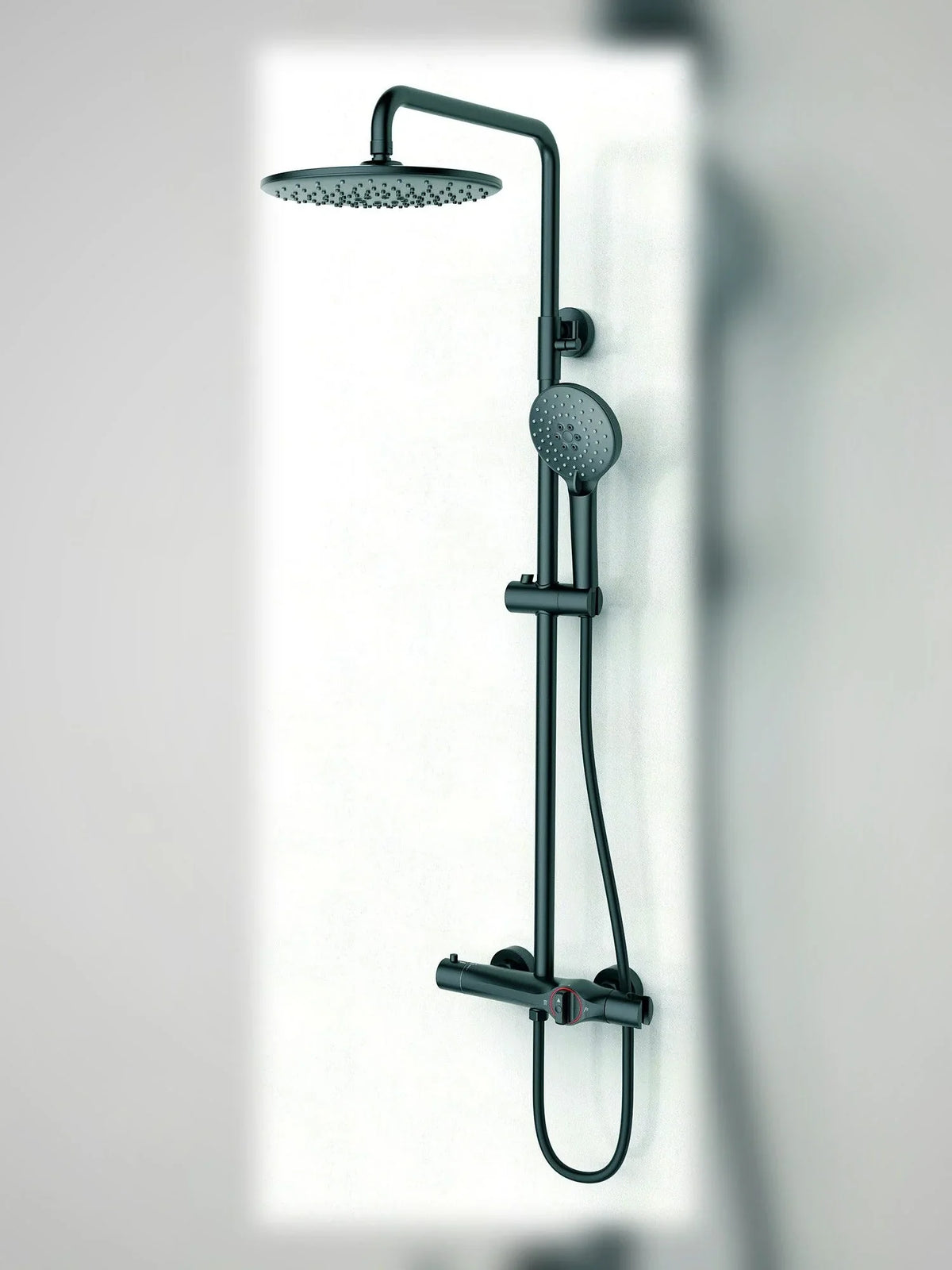 BBbidet H6 thermostatic rain shower in dark chrome finish
