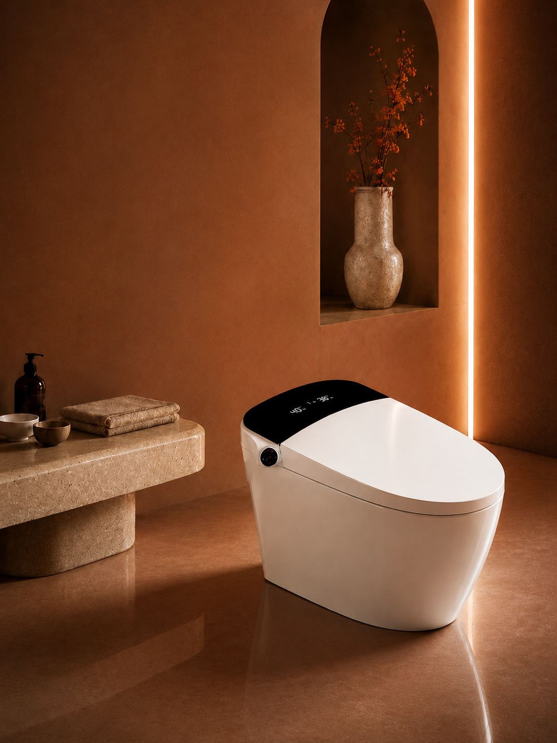BBbidet K2 Pro  P-Trap  Enema Smart Bidet Toilet – Electronic Bidet with Voice Control & Foam Shield for Constipation Relief