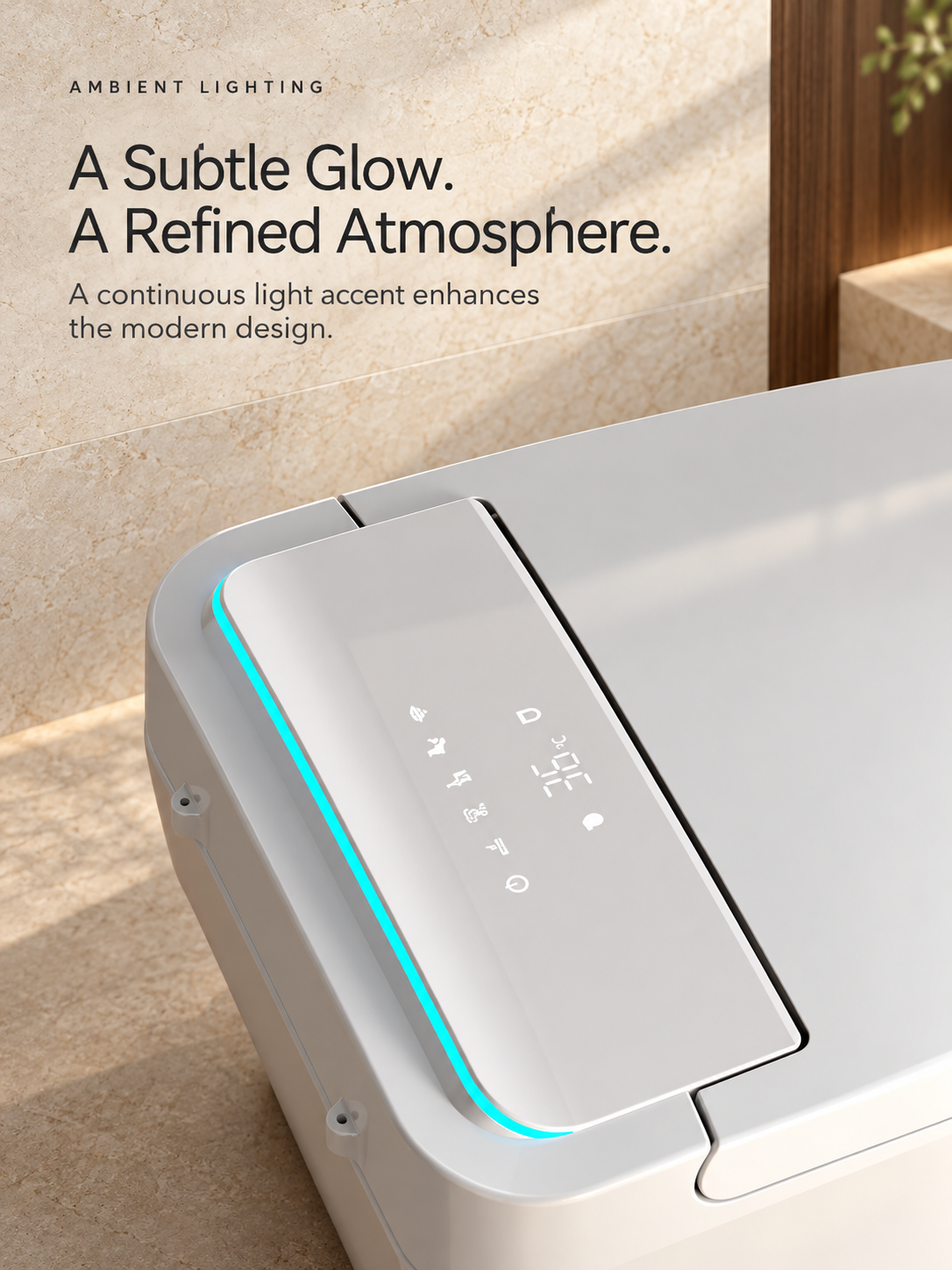 BBbidet M829 smart bidet toilet – ambient light