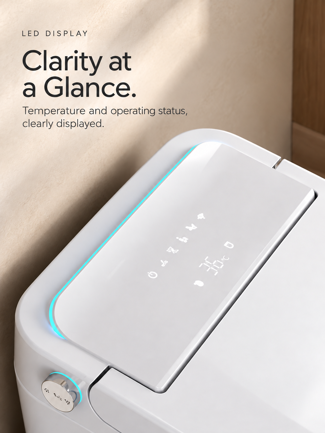 BBbidet M829 smart bidet toilet – led display